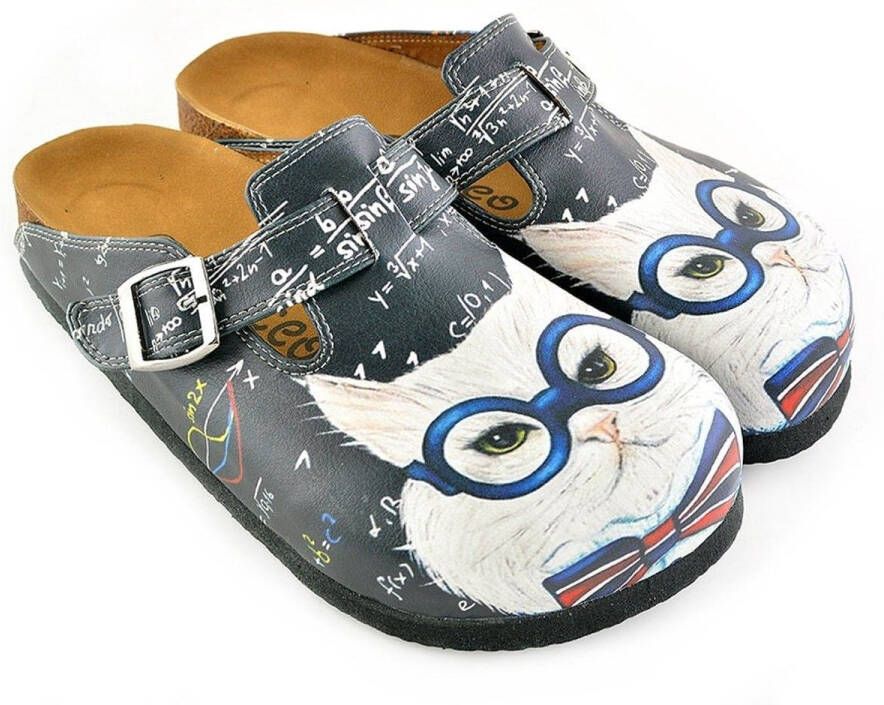 GOBY Professor Cat Dames Clogs Vegan Handmade