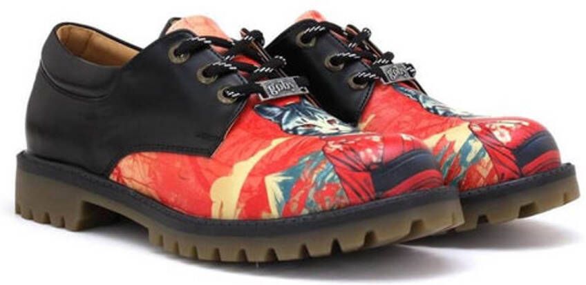GOBY Red Rebel Dames Veterschoenen Handmade en Vegan Krachtig en Artistiek