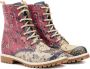 GOBY Redlove Boots Laars Laarzen Damesboots Dames laarzen Longboots Handmade Bloemenprint - Thumbnail 1