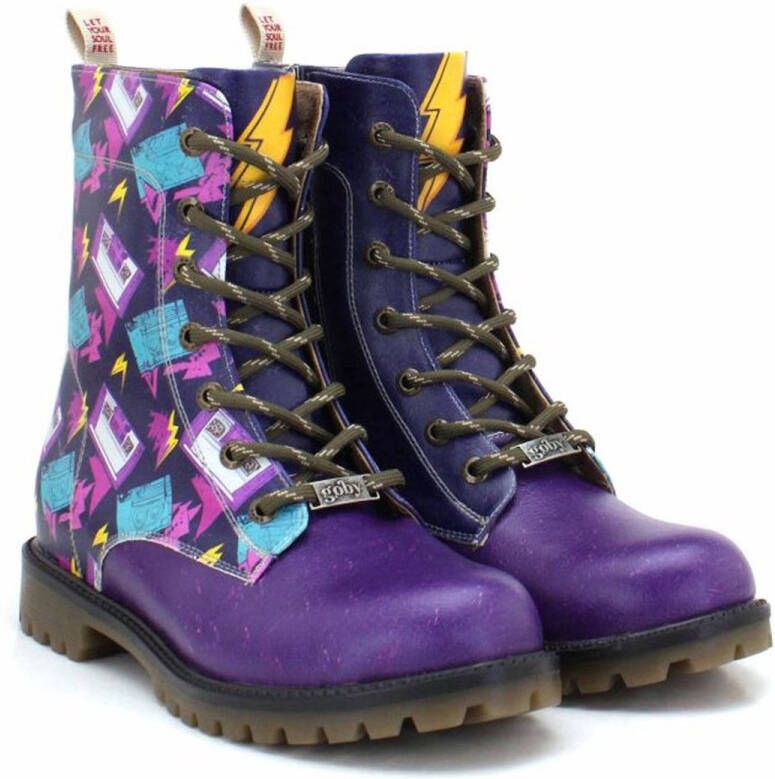 GOBY Retro Volt Laarzen Handmade Vegan Leer Dames
