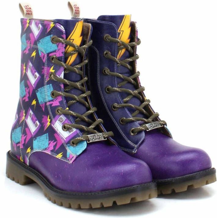 GOBY Retro Volt Laarzen Handmade Vegan Leer Dames