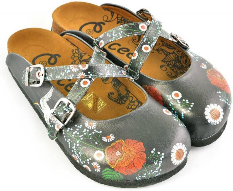 GOBY Rose & Daisy's Clogs Handgemaakt Premium Kwaliteit