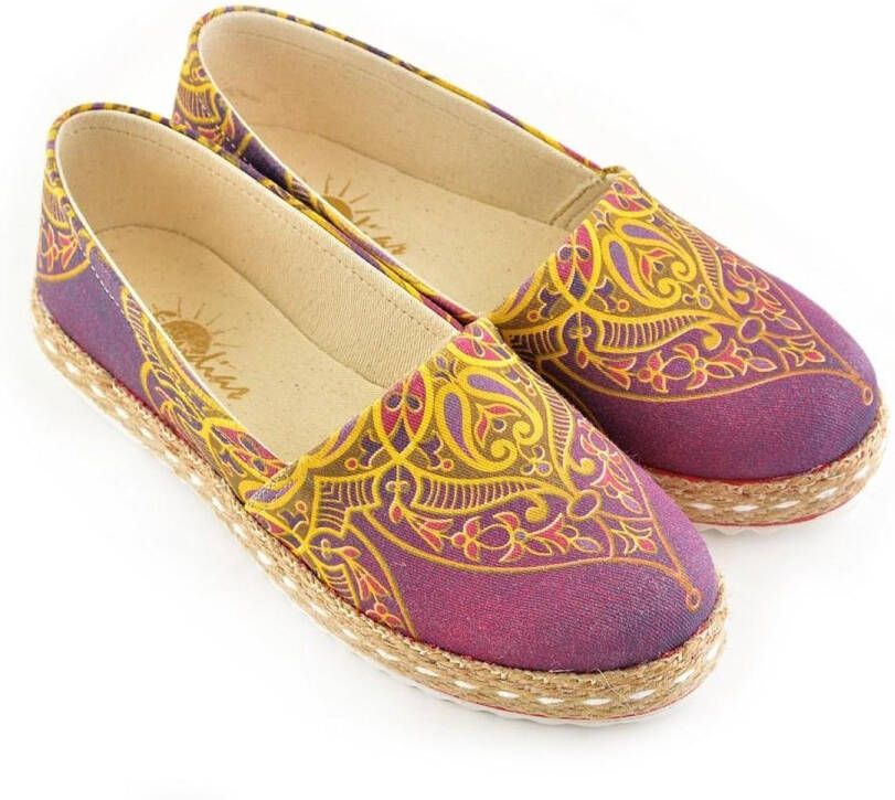 GOBY Saffron Glow Espadrilles Dames Canvas Handgemaakt