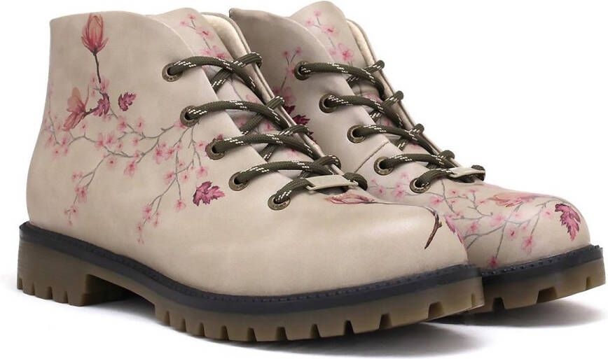 GOBY Sakura Boots Dames Veterboots Vegan Leer Handgemaakt