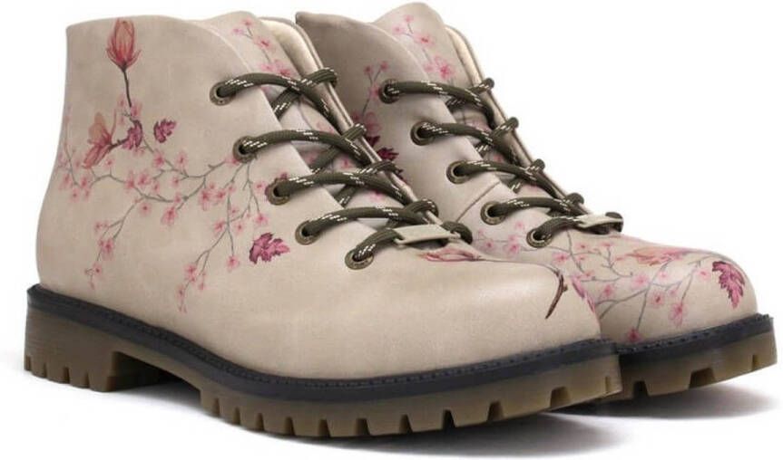 GOBY Sakura Boots Dames Veterboots Vegan Leer Handgemaakt