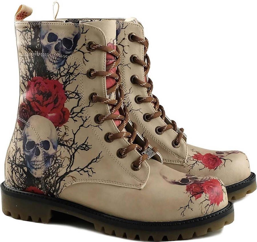 GOBY Skull Enkellaarsjes Damesboots Laarzen Hoge kwaliteit Handmade