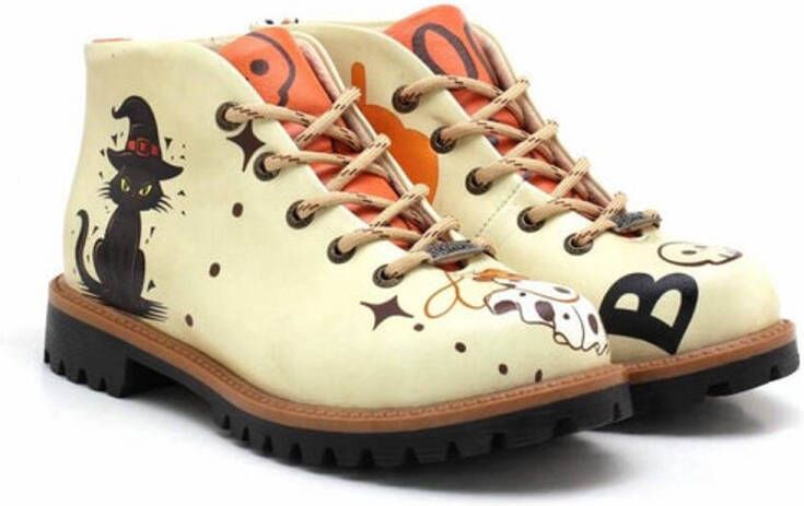 GOBY Spooky Boo Dames Veterboot Vegan Handgemaakt