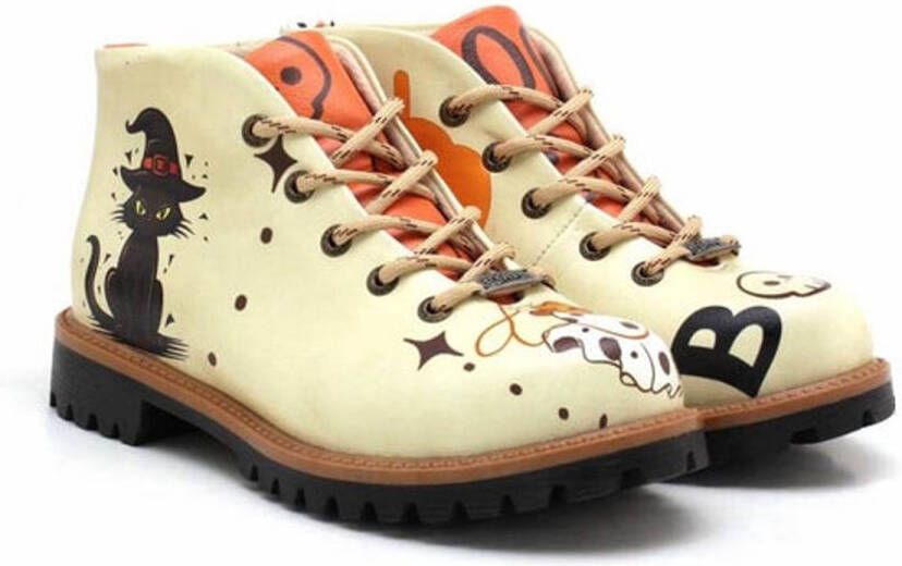 GOBY Spooky Boo Dames Veterboot Vegan Handgemaakt
