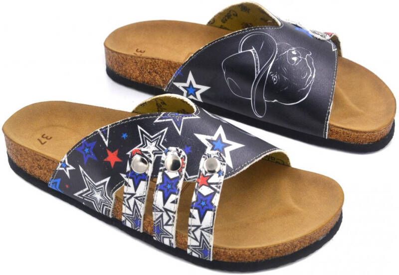 GOBY Star Bulldog Dames Slippers Vegan Handmade