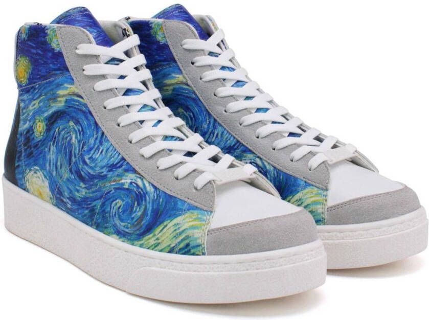 GOBY Starry Sky High-Top Sneakers Handgemaakt Kunstprint