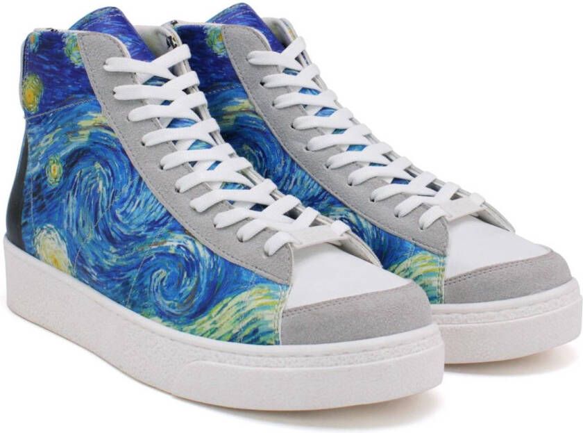 GOBY Starry Sky High-Top Sneakers Handgemaakt Kunstprint