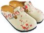 GOBY Clogs Bloemen Op Tak Gekleurd Patroon Hoge kwaliteit Handmade - Thumbnail 3