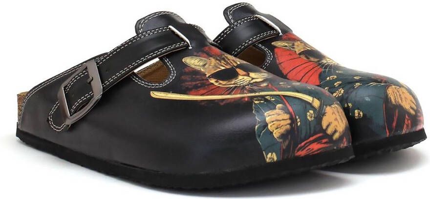 GOBY Warrior Spirit Clogs Handmade Vegan Leer Dames