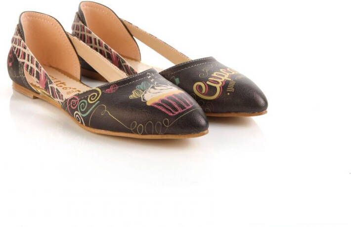 GOBY Sweet Bite Slingback Flats Handmade Vegan Leer Dames