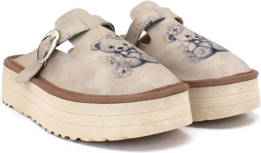 GOBY Teddy Bloom Dames Clogs Vegan Handmade