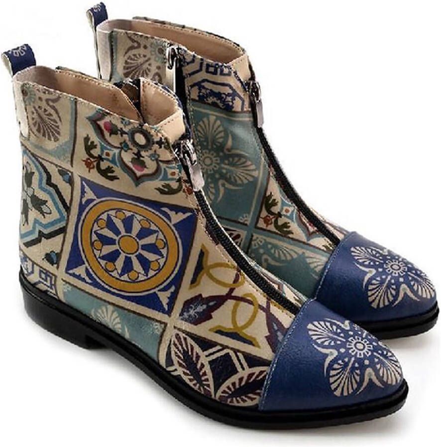 GOBY Tile Enkel laars Laarzen Damesboots Dames laarzen Ankle boot Handmade