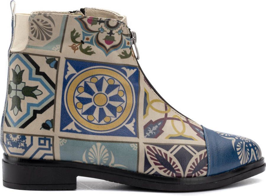 GOBY Tile Enkel laars Laarzen Damesboots Dames laarzen Ankle boot Handmade - Foto 3