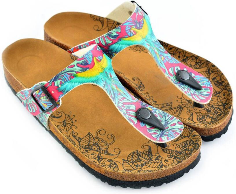 GOBY Tropical Breeze Dames Sandalen Vegan Leer Handgemaakt