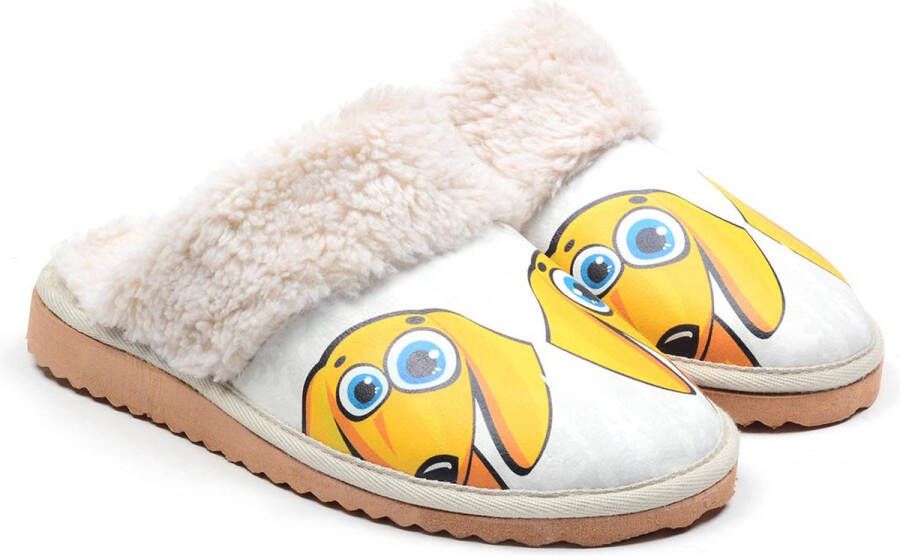 GOBY Two Dogs Slippers Sloffen Hoge kwaliteit Handmade