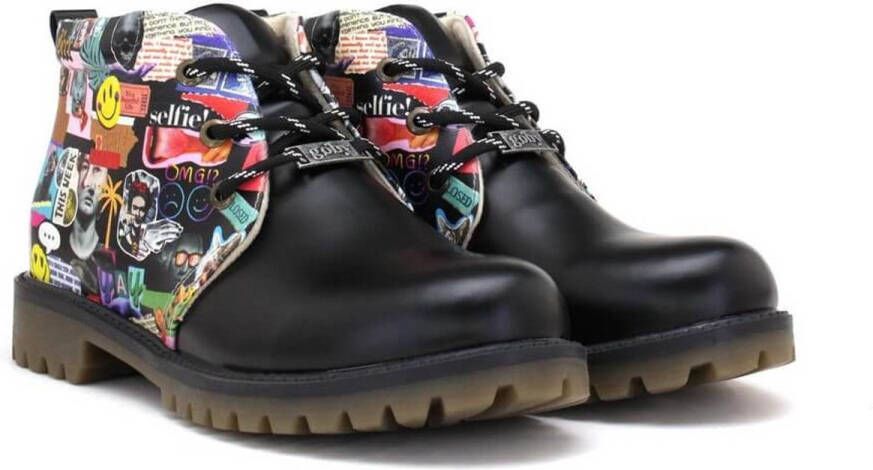 GOBY Urban Pop Dames Boots Handmade en Vegan Stoer en Creatief