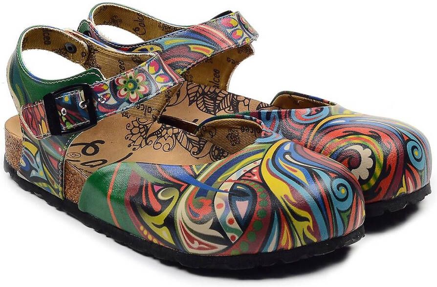 GOBY Vivid Whirl Dames Clogs Handmade Vegan