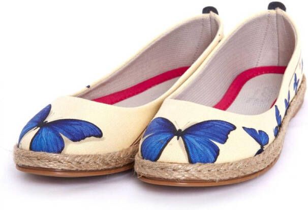 GOBY Vlinder Ballerina Espadrilles Vegan Leer Handgemaakt