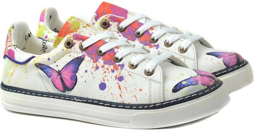 GOBY Verf Vlinder Sneakers Schoenen Handgemaakt Premium Kwaliteit