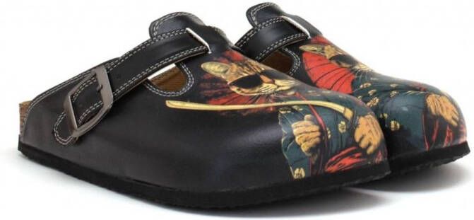 GOBY Warrior Spirit Clogs Handmade Vegan Leer Dames