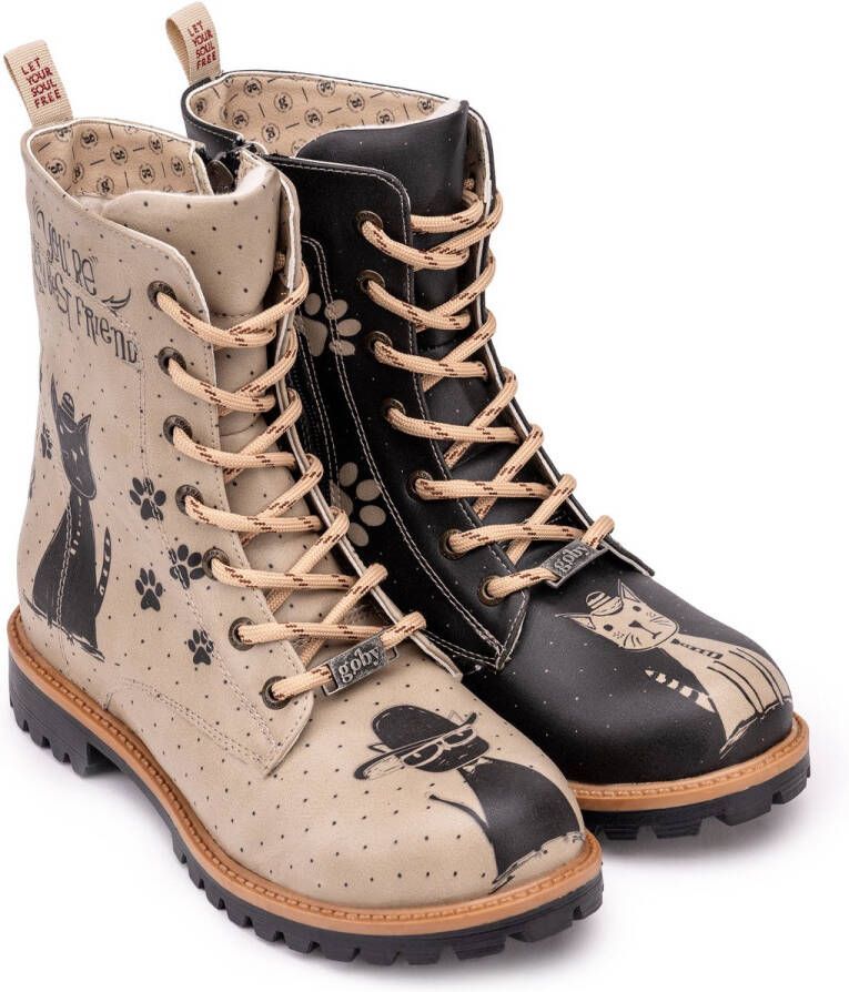 GOBY Whisker Wander Enkellaarsjes Damesboots Handgemaakt Premium Kwaliteit
