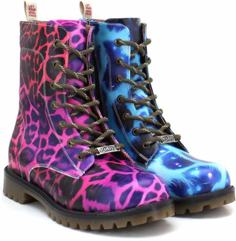 GOBY Wild Clash Laarzen Handmade Vegan Leer Dames