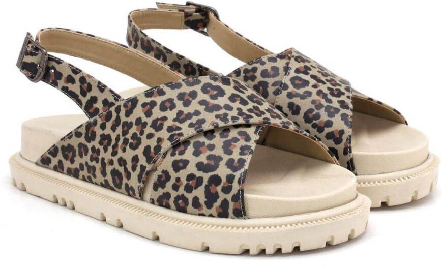 GOBY Wild Leopard Dames Sandalen Handmade Vegan