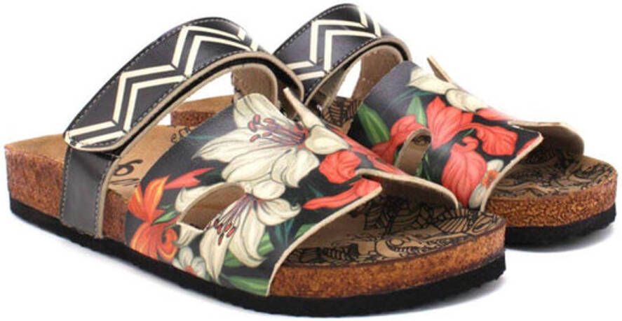 GOBY Witte Lelies Sandalen Slippers Hoge kwaliteit Handmade