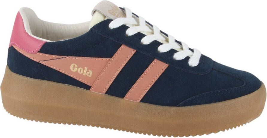 Gola Athena suède sneakers blauw roze