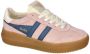 Gola Athena suède sneakers roze blauw - Thumbnail 2