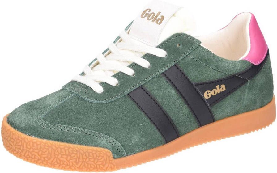 Gola Elan suède sneakers zwart wit roze - Foto 2