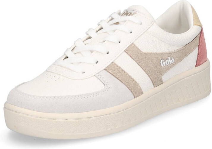Gola Grandslam Trident Damessneaker Wit-Bot-Flax