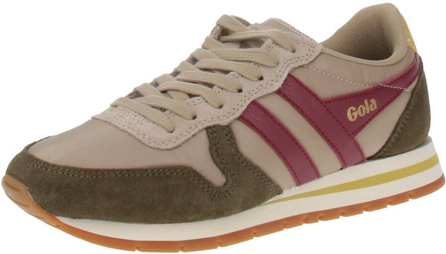 Gola Daytona Chute Damessneaker Bot-Khaki-Cerise