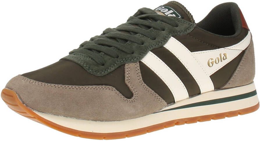 Gola Daytona Chute Herensneaker Donker-Khaki-Rijn-Off-White