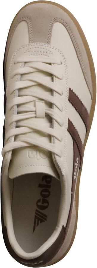 Gola Viper leren sneakers ecru donkerbruin - Foto 5
