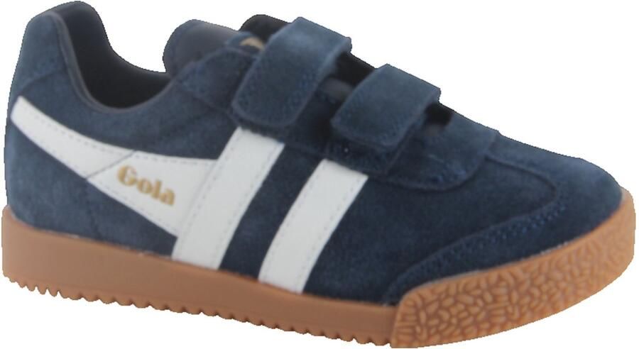 Gola Harrier Strap suède sneakers donkerblauw wit - Foto 3