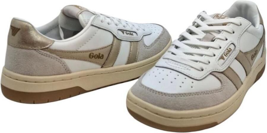 Gola CLB336 Hawk Trainer White Gold Sportieve Retro Sneaker