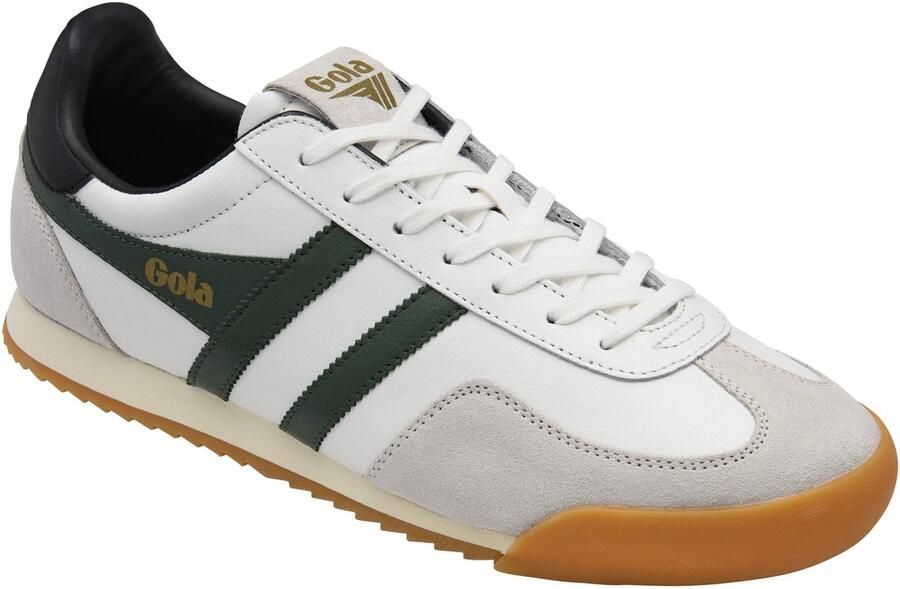 Gola Europa leren sneakers wit donkergroen