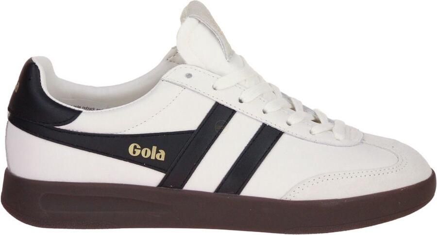 Gola Klassieke Cyclone Leren Sneakers Wit Zwart Vrouwen