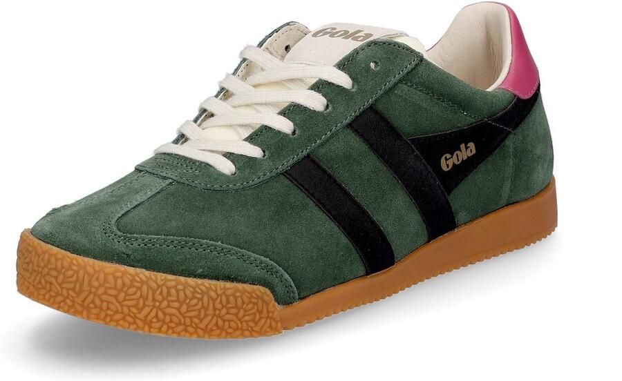 Gola Elan suède sneakers zwart wit roze - Foto 3