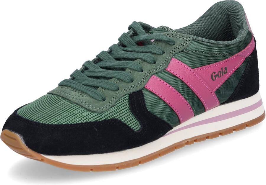 Gola Daytona Damesschoen Evergreen-Zwart-Fuchsia