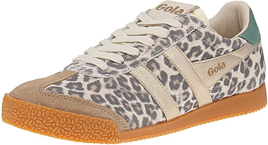 Gola Elan Safari Damessneaker Leopard-Licht-Karamel-Goud-Groen-Mist - Foto 3
