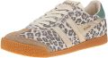 Gola Elan Safari Damessneaker Leopard-Licht-Karamel-Goud-Groen-Mist - Bruin