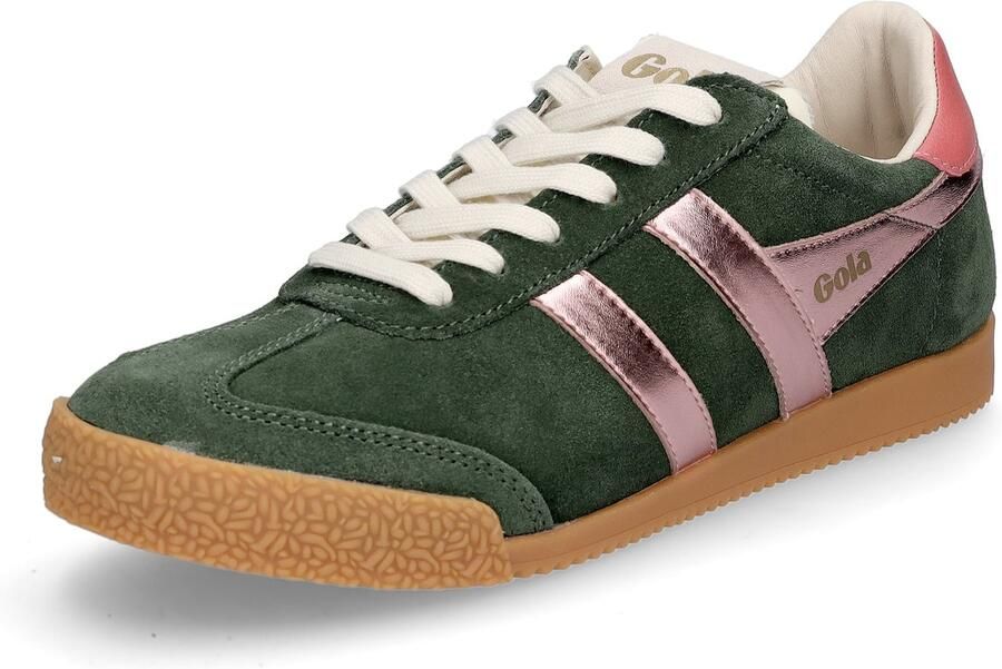 Gola Elan Glitz Damessneaker Evergreen-Roze-Koraal