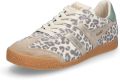 Gola Elan Safari Damessneaker Leopard-Licht-Karamel-Goud-Groen-Mist - Bruin