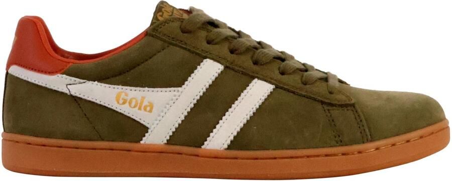 Gola Equipe II Suede Sneakers olijfgroen bruin - Foto 2
